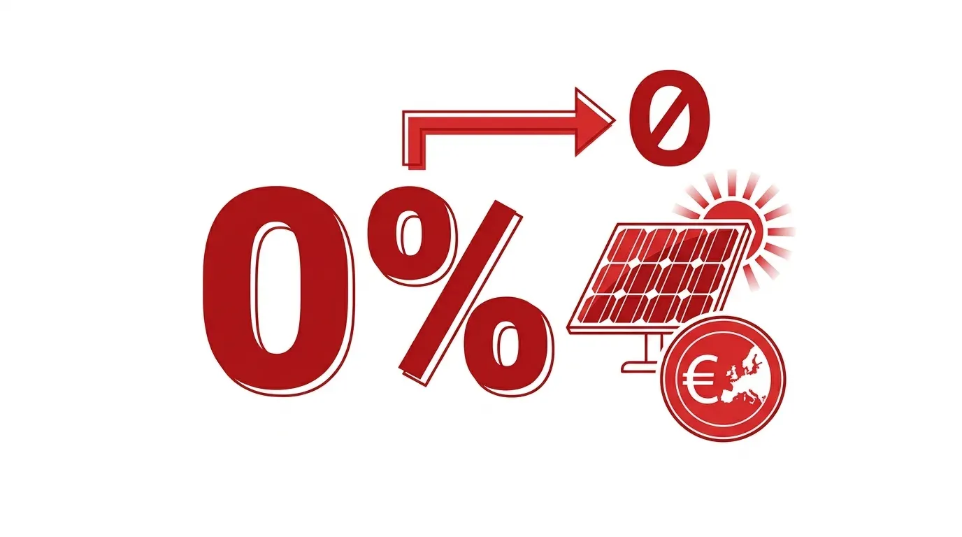 Infografik: 0 Prozent Umsatzsteuer beim Kauf einer Photovoltaikanlage